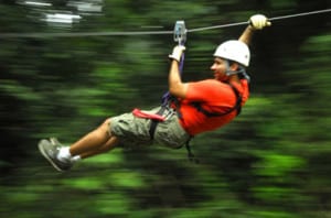 Canopy tour at Hacienda Guachipelin in Costa Rica