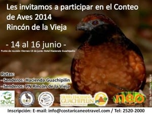 Bird Count Rincon de la Vieja 2014