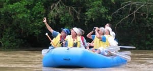 Rafting on Tres Amigos River at Maquenque Lodge