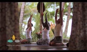 Yoga on the beach at Santa Teresa Hotel Tropico Latino