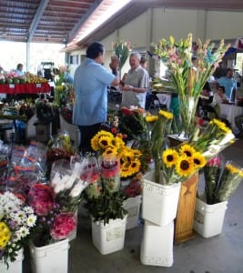 Fresh flowers at the Atenas Costa Rica market