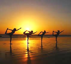 Yoga on beach