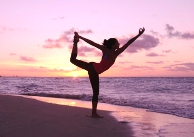 Yoga on the beach