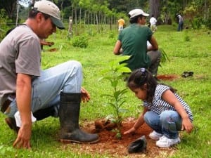 Titi Conservation Alliance planting trees for squirrel monkeys