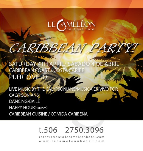 Caribbean party at Le Cameleon Hotel
