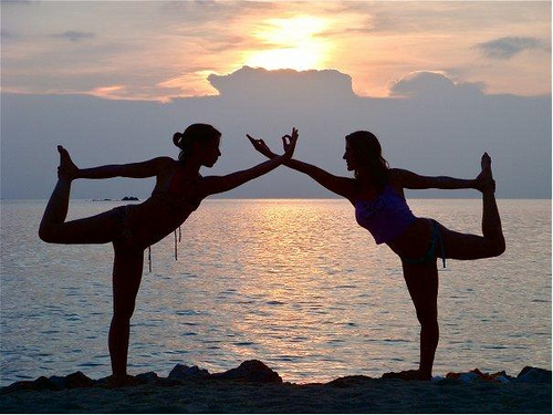 Yoga at Santa Teresa Beach, Costa Rica