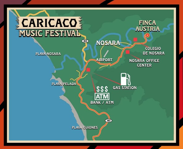 Caricaco Music Festival map