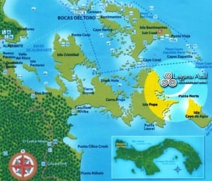 Map of Bocas del Toro, Panama