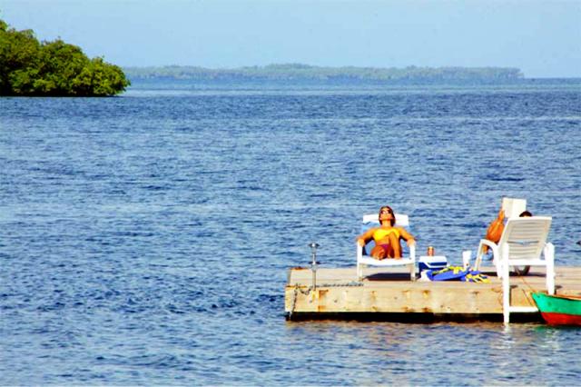 Sun deck at Laguna Azul hotel, Bocas del Toro
