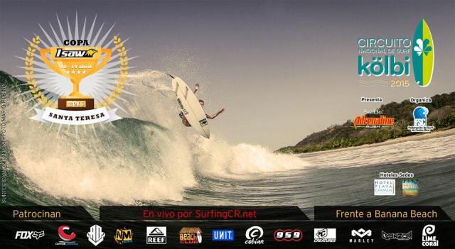 Surf competition ISAW in Santa Teresa Costa Rica