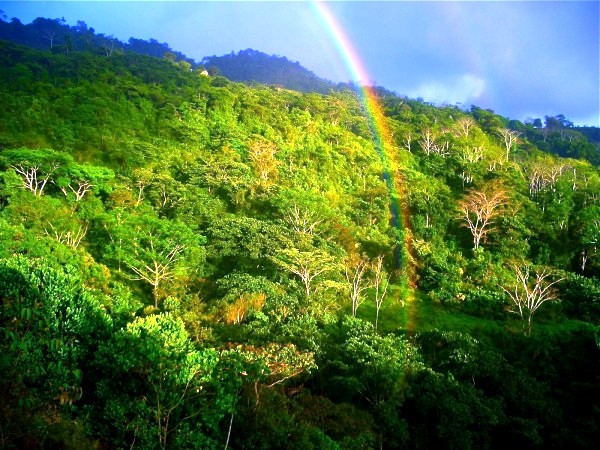 Costa Rica rainy season rainbow