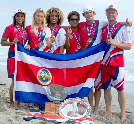 Costa Rica Surfing Team 2015 world champions, photo by CR Surf Federation