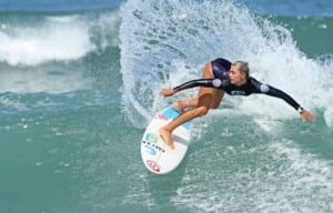 Costa Rica surfer Leilani McGonagle at championships in Brazil 2015