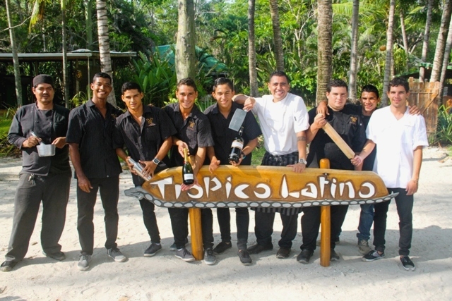 Hotel Tropico Latino restaurant team in Santa Teresa Costa Rica