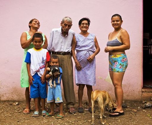 Blue Zone Nicoya Costa Rica family of 5 generations
