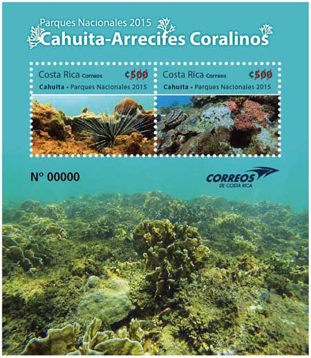Costa Rica national stamp honoring Cahuita National Park