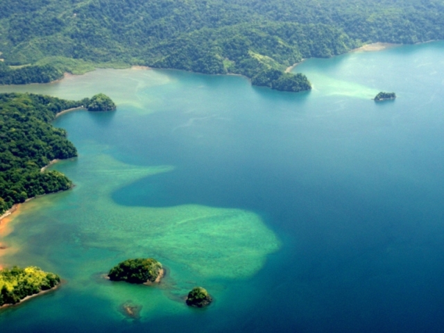 Golfo Dulce Costa Rica from the air