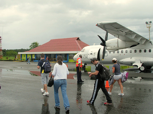 Limon airport Costa Rica passengers on Sansa Airlines