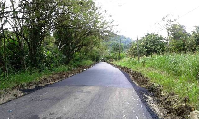 Road repairs on the way to Veragua Rainforest in Limon, Costa Rica