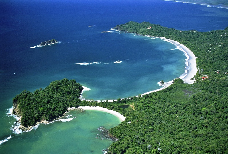 Aerial view of Manuel Antonio National Park, Costa Rica.
