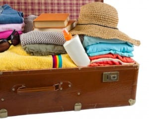 Travel beach holiday packing