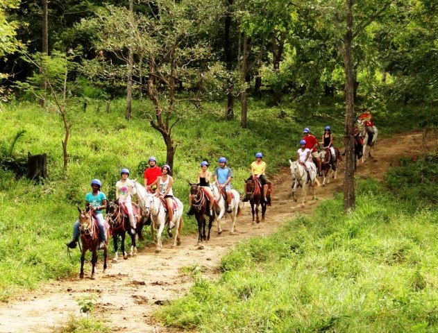Horse tours at Hacienda Guachipelin Hotel, Costa Rica