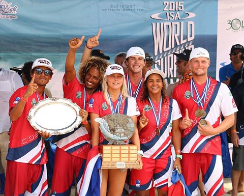 Costa Rica Surfing Team 2015 world champions, photo by Alfredo Barquero