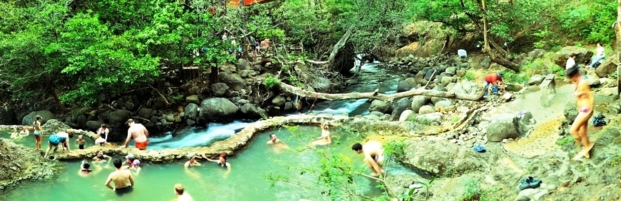 Hot springs at Hotel Hacienda Guachipelin in Costa Rica