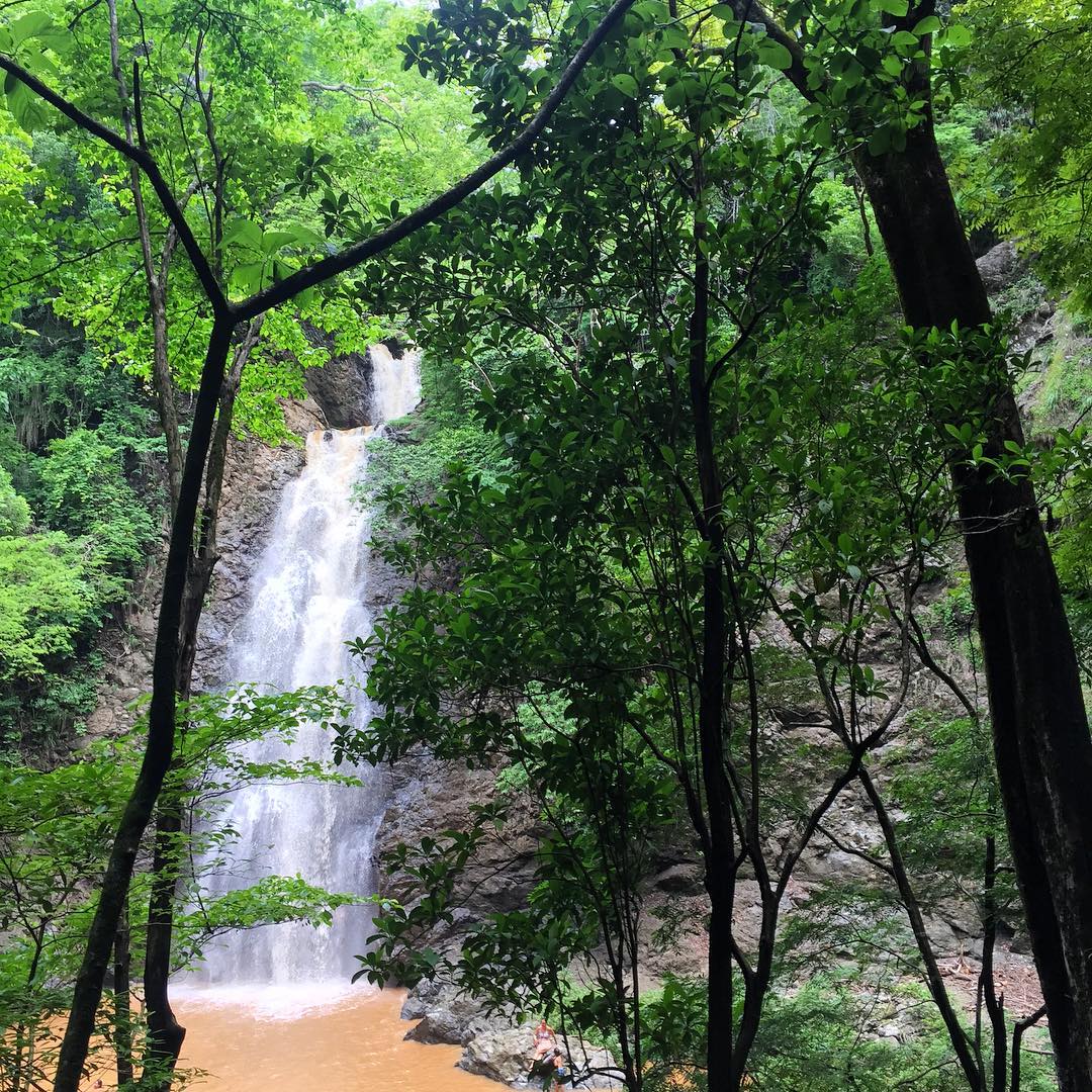 Montezuma waterfall view from forest