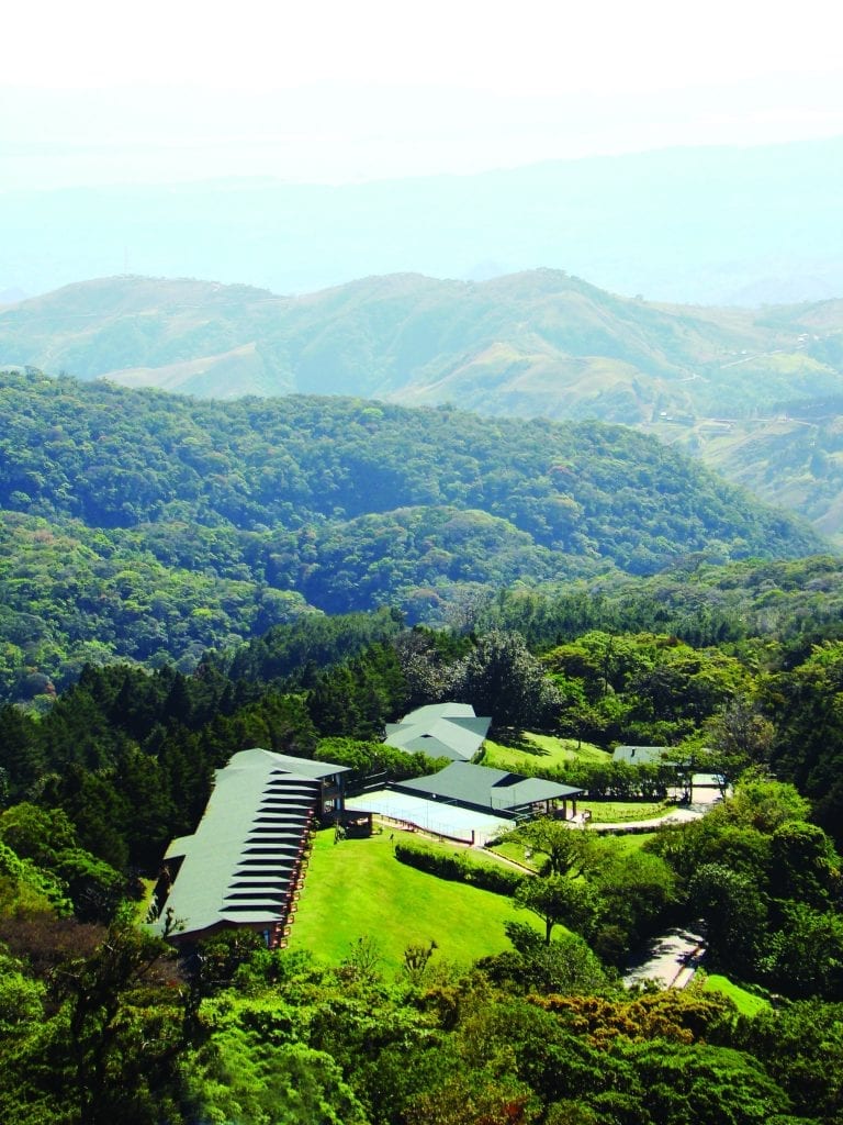 El Establo Mountain Hotel aerial view. Monteverde, Costa Rica.