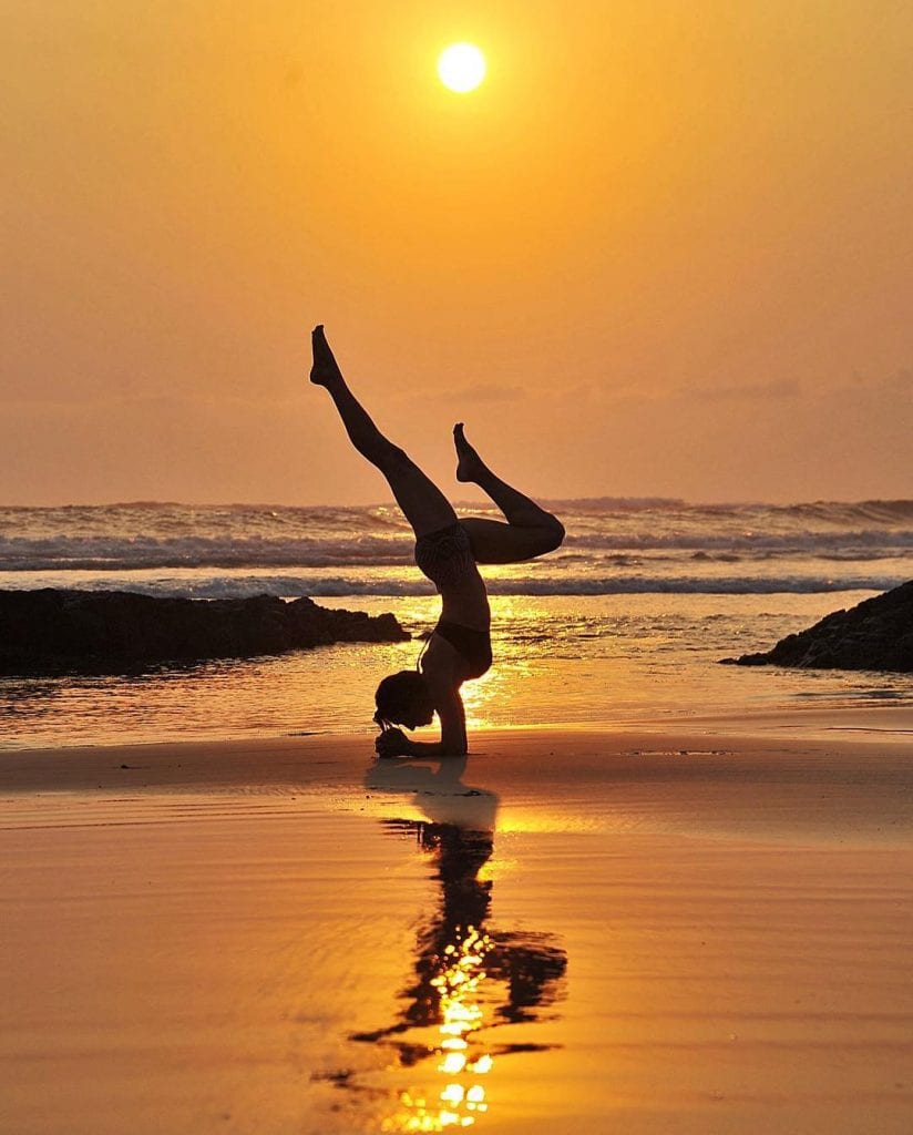 Sunset Yoga at Santa Teresa, photo credit nancygoodfellowyoga.