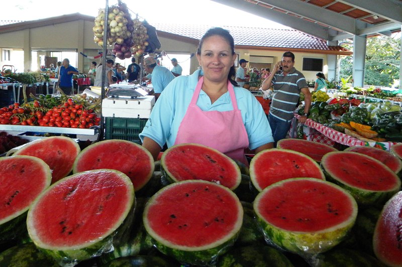 There is a fabulous farmer's market in Atenas, Costa Rica every Friday.