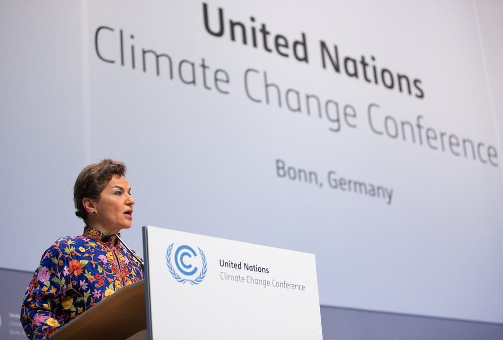Christiana Figueres at a United Nations Conference on Climate Change.