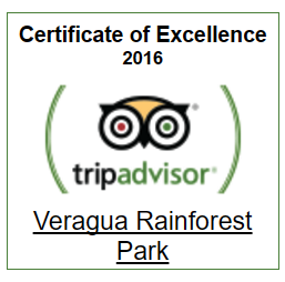 TripAdvisor Certificate of Excellence for Veragua Rainforest