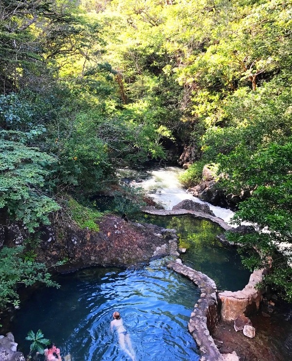 Hot springs at Hotel Hacienda Guachipelin in Costa Rica