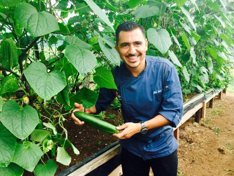 Chef Randy Siles at Hotel Tropico Latino in Costa Rica