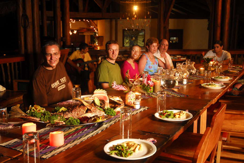 Dining at Nicuesa Lodge