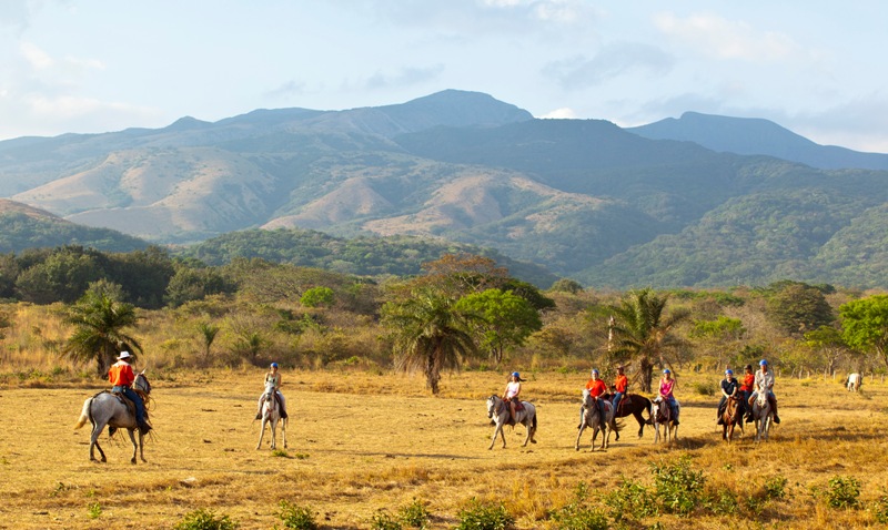 Horseback riding in Guanacaste Costa Rica at Hacienda Guachipelin