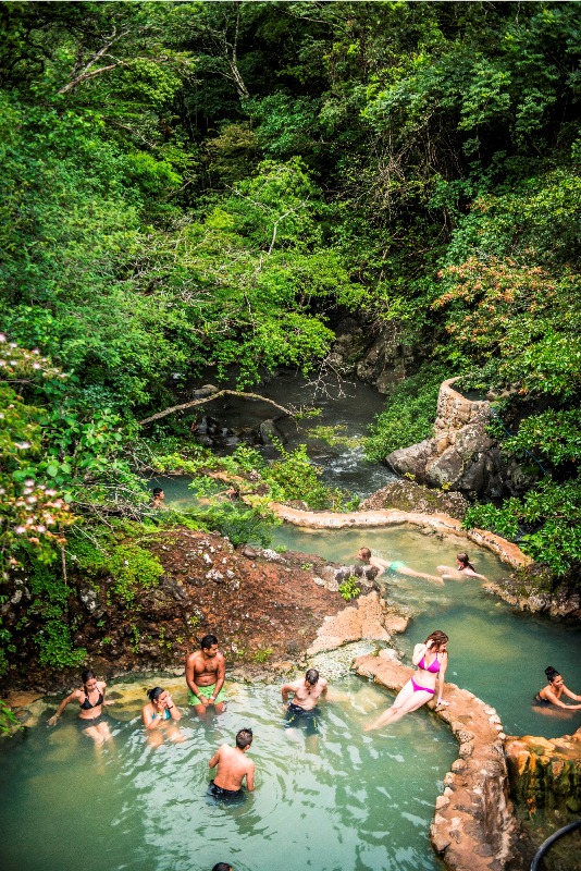 Hot springs at Hotel Hacienda Guachipelin in Costa Rica